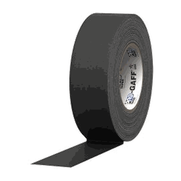 Pro Gaff matte black gaffer tape, unrolled